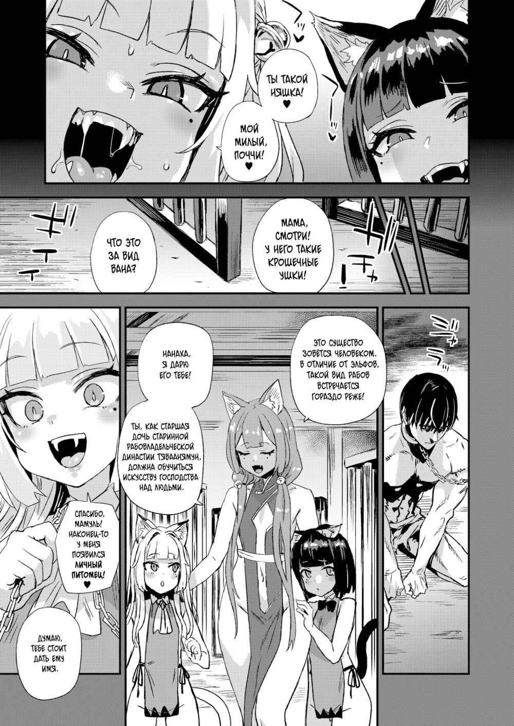Членораб для Кошкодевочек (Nekozoku Musume wa Ningen o Kau) - Страница 4